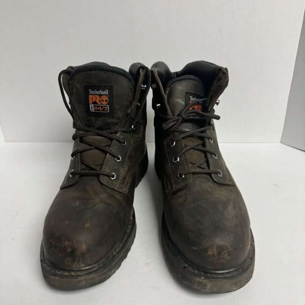 Timberland Pro Mens Pit Boss Steel Toe Work Boot Brown Size 12 M
